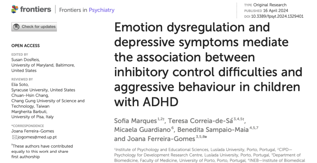 Scientific paper on impulsive aggression in ADHD